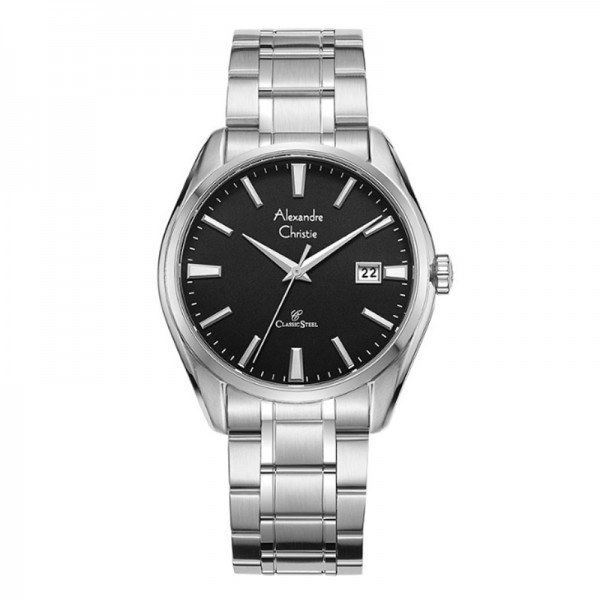 Alexandre Christie AC 8682 Silver Black Man MDBSSBA Alexandre Christie AC 8682 Silver Black Man MDBSSBA